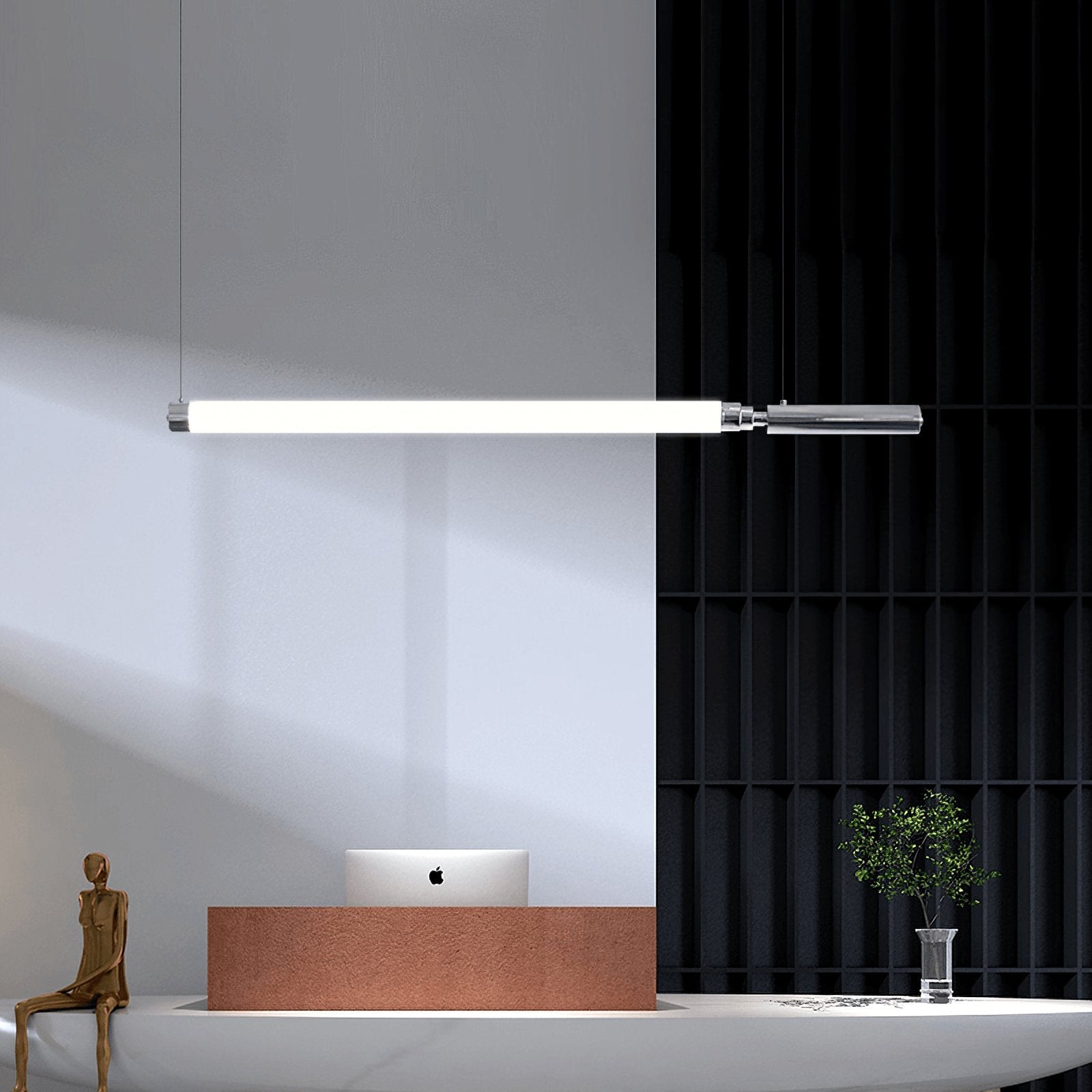 Modern Organic Glass LED Pendant Light with White Shade and Nickel Finish
