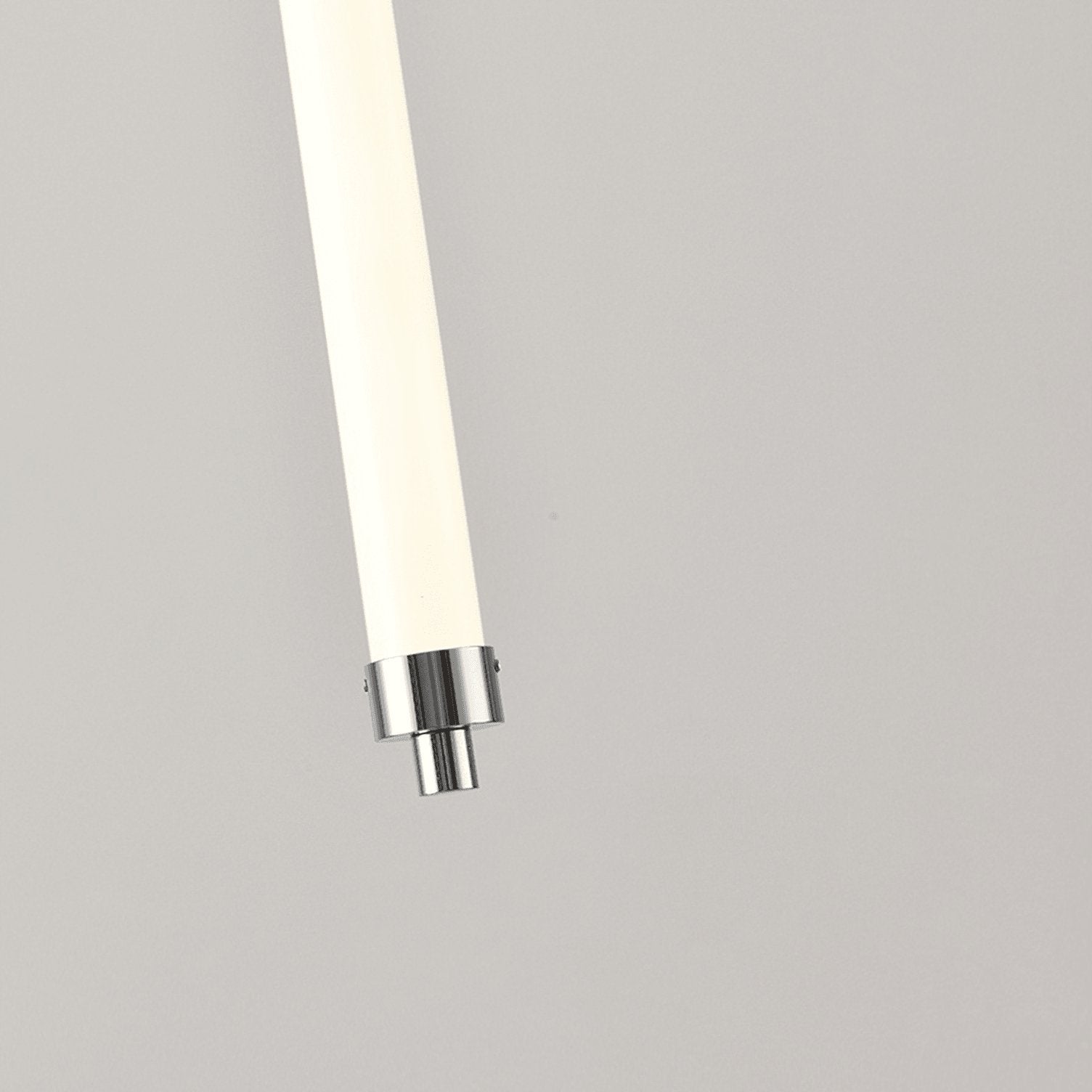 Modern Organic Glass LED Pendant Light with White Shade and Nickel Finish