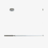 Modern Organic Glass LED Pendant Light with White Shade and Nickel Finish