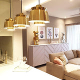 Modern Orion Metal Spinning Pendant Light with Industrial Metallic Finish for Indoor Spaces