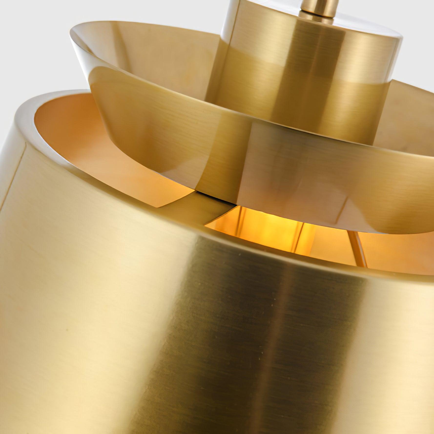 Modern Orion Metal Spinning Pendant Light with Industrial Metallic Finish for Indoor Spaces