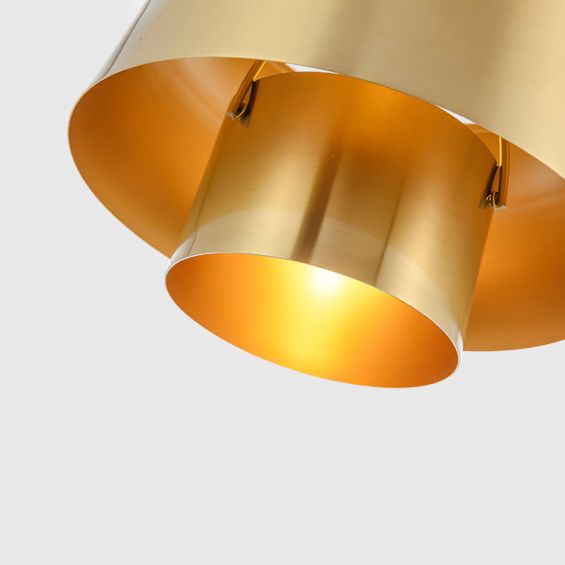 Modern Orion Metal Spinning Pendant Light with Industrial Metallic Finish for Indoor Spaces