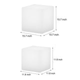 Modern Outdoor LED Cube Light Waterproof Solar and USB Rechargeable Floor Lamp for Garden Path