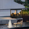 Modern Outdoor LED Landscape Pillar Light Stainless Steel Mountain Pattern Garden Decor Lamp