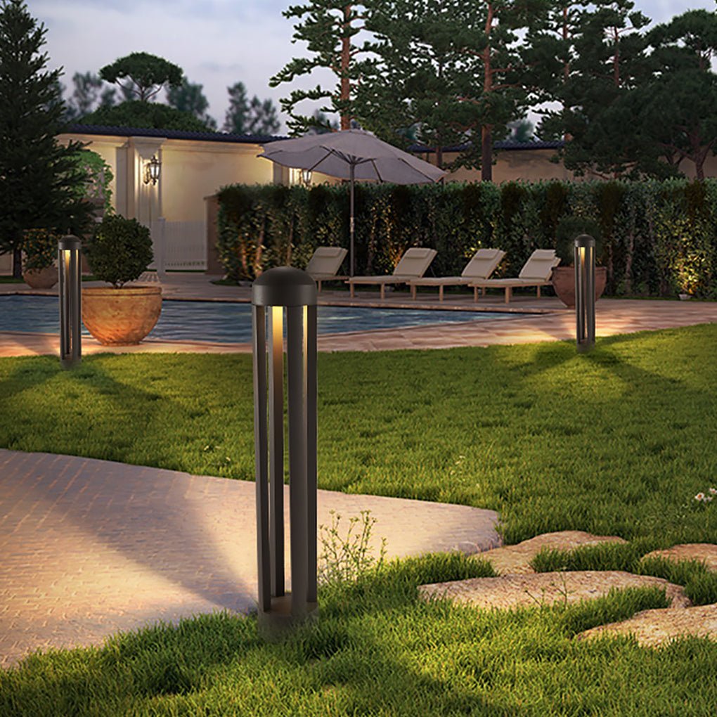 Modern Outdoor LED Landscape Post Light for Courtyard Pathways and Garden Lawns