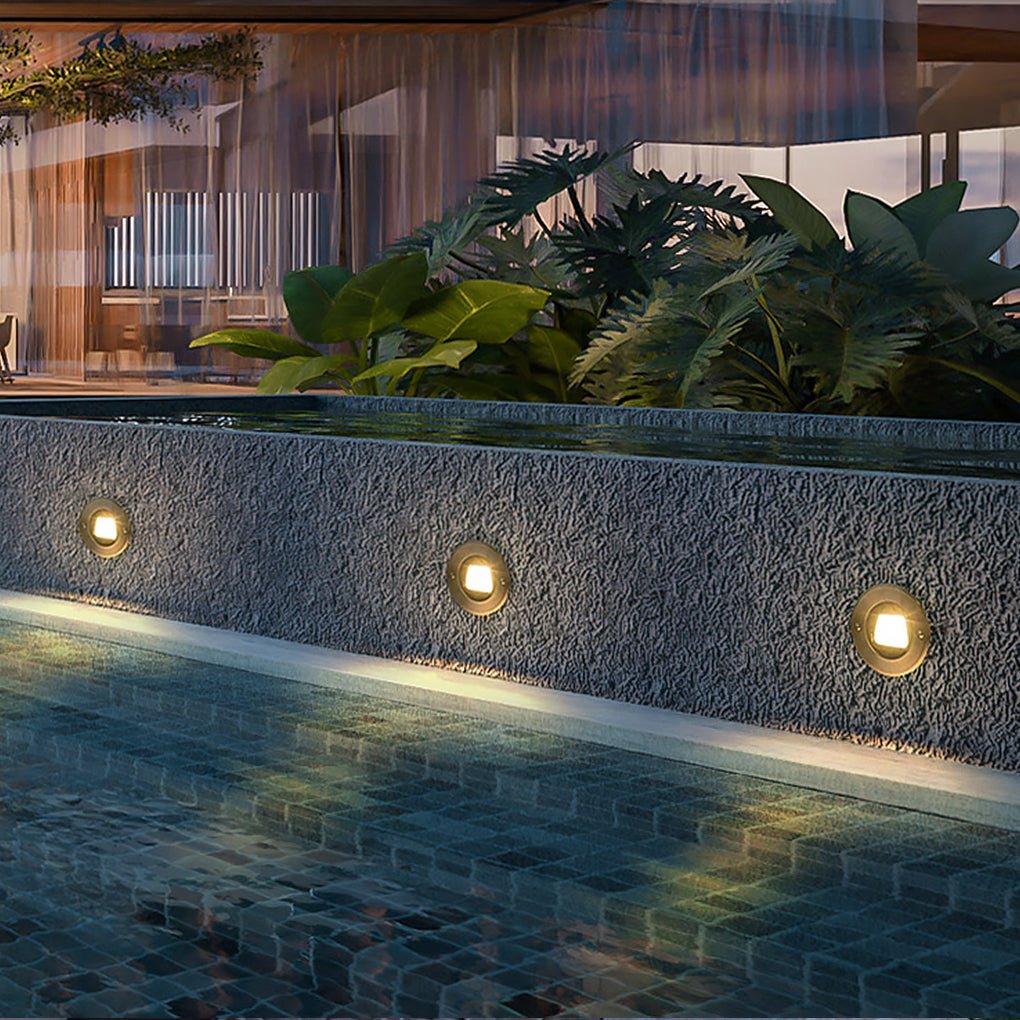 Modern Outdoor LED Recessed Step Lights Waterproof Ground Lighting for Decks Pathways and Gardens