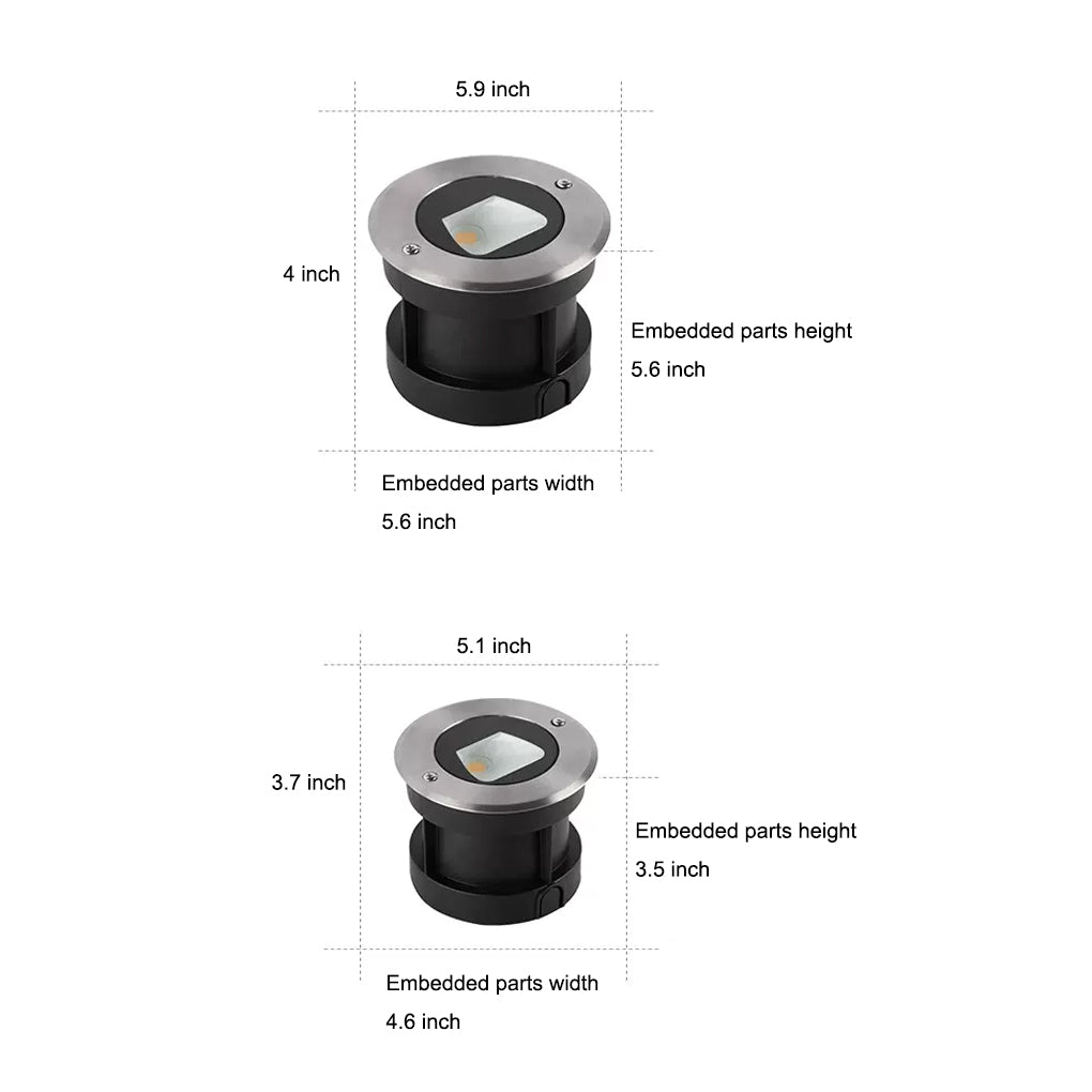 Modern Outdoor LED Recessed Step Lights Waterproof Ground Lighting for Decks Pathways and Gardens