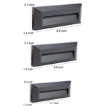 Modern Outdoor LED Step Lights Waterproof Aluminum Wall Mounted Path Lighting for Concrete Stairs