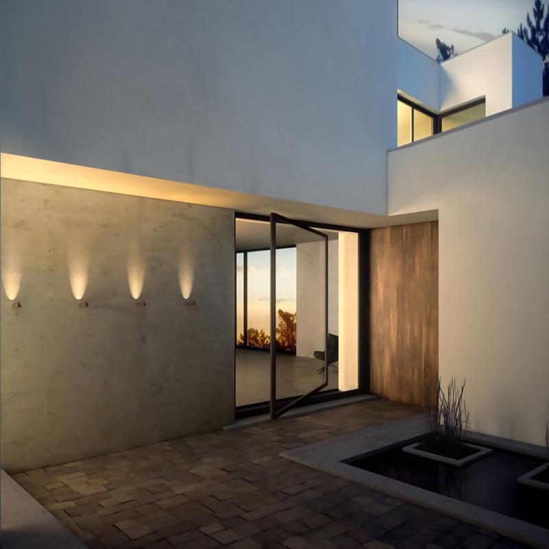 Modern Outdoor LED Wall Light Waterproof IP54 Exterior Sconce Stainless Steel Garden Porch Lamp