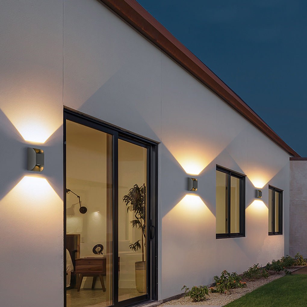 Modern Outdoor LED Wall Sconce IP65 Waterproof Exterior Up and Down Garden Path Light Fixture
