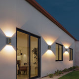 Modern Outdoor LED Wall Sconce IP65 Waterproof Exterior Up and Down Garden Path Light Fixture