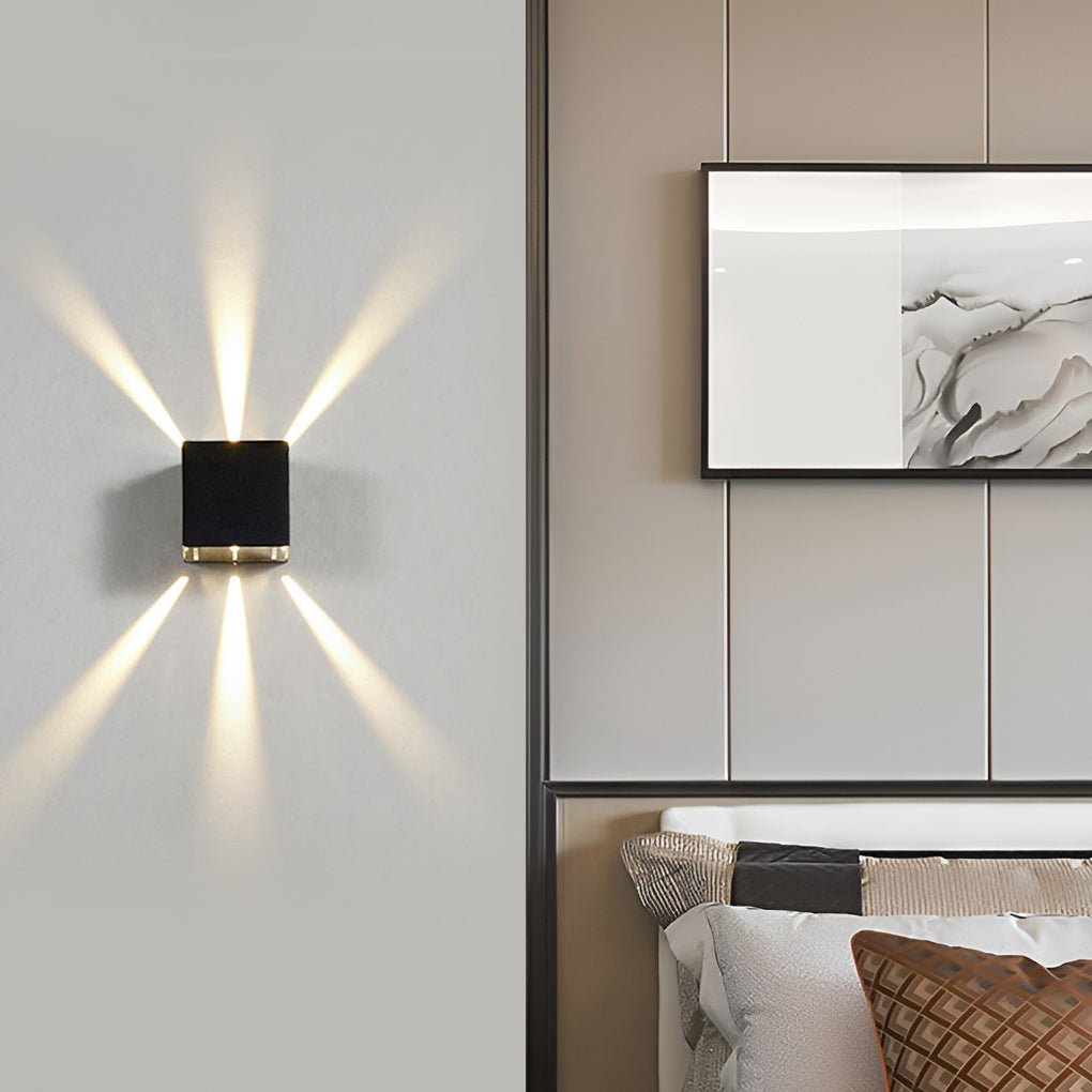 Modern Outdoor LED Wall Sconce Up and Down Light IP65 Waterproof Aluminum Exterior Lamp for Porch and Garden