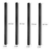 Modern Outdoor Long Strip LED Solar Wall Light Waterproof Black Linear Porch Sconce