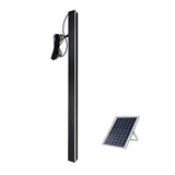 Modern Outdoor Long Strip LED Solar Wall Light Waterproof Black Linear Porch Sconce