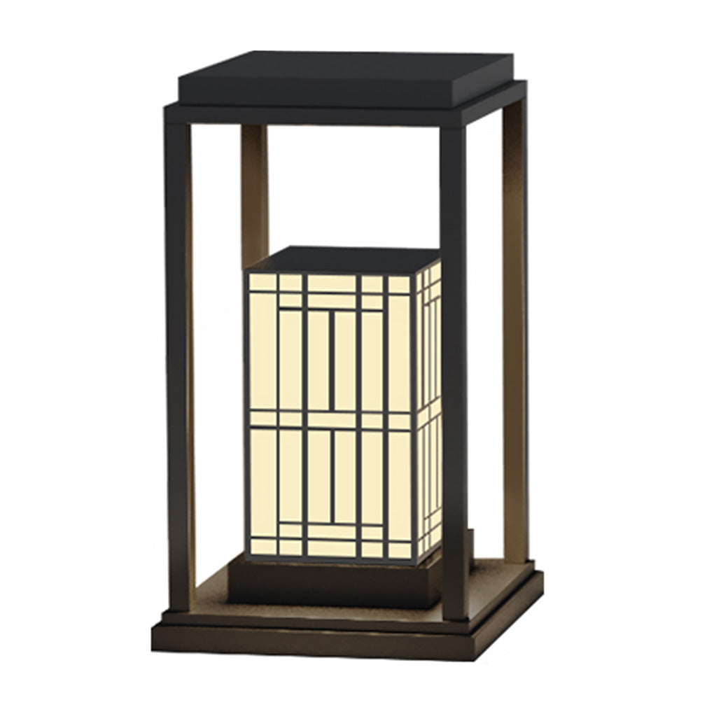 Modern Outdoor Pathway Light Stainless Steel Landscape Garden Lawn Lamp with Marble Shade