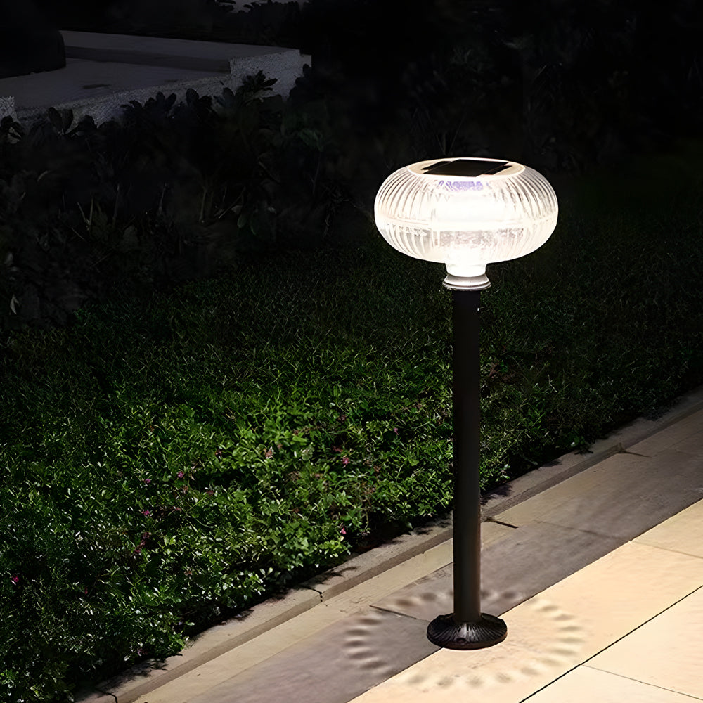 Modern Outdoor Solar Bollard Light LED Pathway Post Lamp for Garden Lawn Decoration