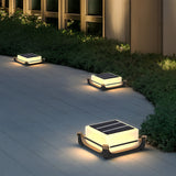 Modern Outdoor Solar Deck Post Lights Waterproof LED Fence Cap Lighting for Patio and Gate
