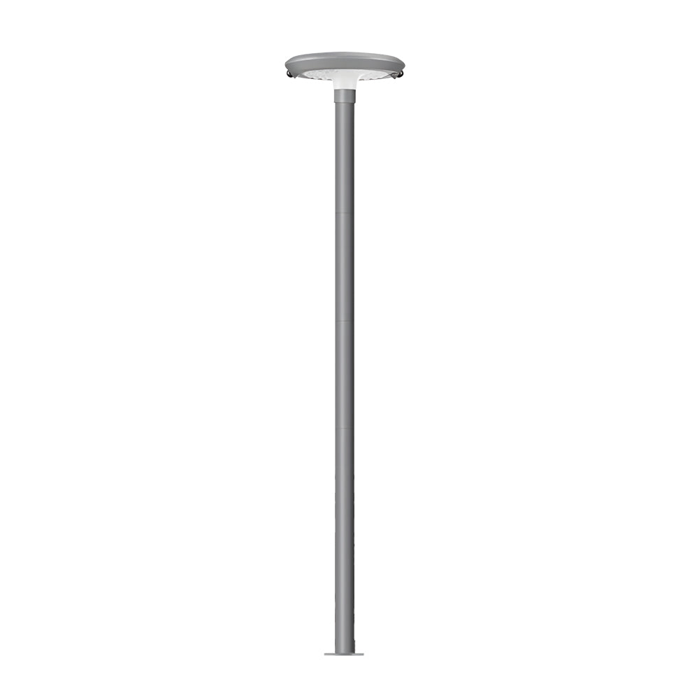 Modern Outdoor Solar Garden Post Light with 360 Degree Dual Motion Sensor
