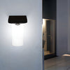 Modern Outdoor Solar Motion Sensor LED Wall Light Black and White Exterior Security Sconce