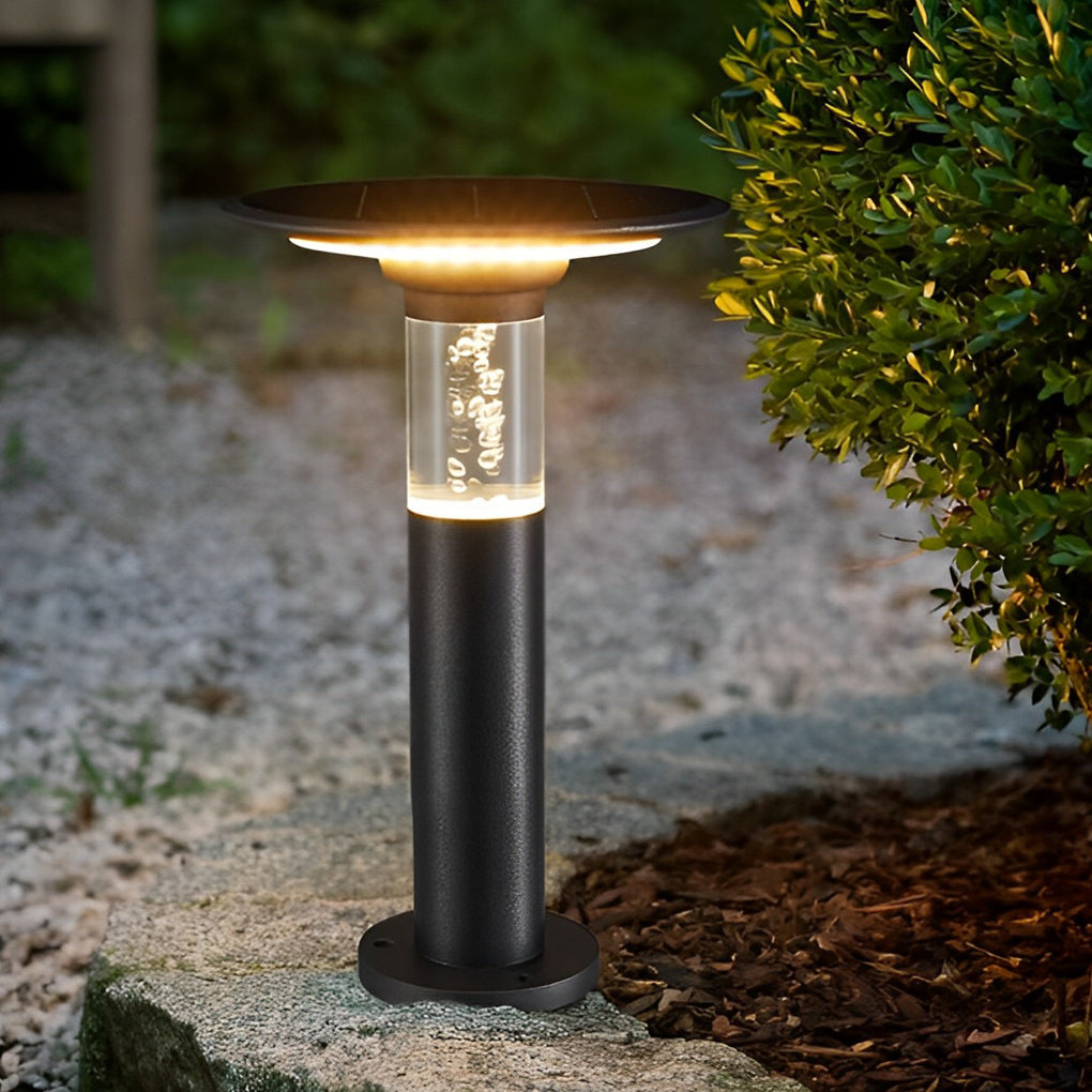 Modern Outdoor Solar Path Lights Waterproof LED Bubble Design for Garden Landscapes