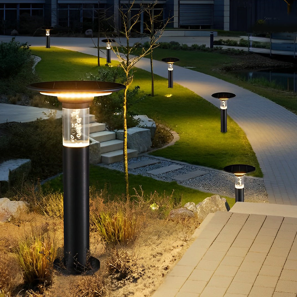 Modern Outdoor Solar Path Lights Waterproof LED Bubble Design for Garden Landscapes