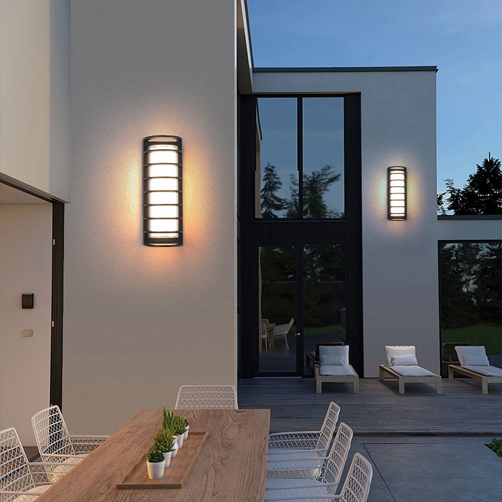Modern Outdoor Waterproof LED Wall Sconce with Double Layer Acrylic Lampshade for Exterior Gate and Porch