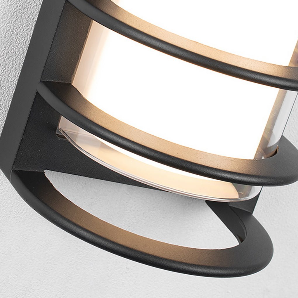 Modern Outdoor Waterproof LED Wall Sconce with Double Layer Acrylic Lampshade for Exterior Gate and Porch