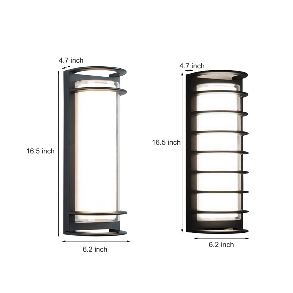 Modern Outdoor Waterproof LED Wall Sconce with Double Layer Acrylic Lampshade for Exterior Gate and Porch