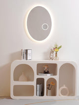 Modern Oval Backlit LED Bathroom Vanity Mirror with Magnifying Glass