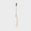 Modern Oval Ring LED Pendant Light Adjustable Height Dimmable Ceiling Fixture