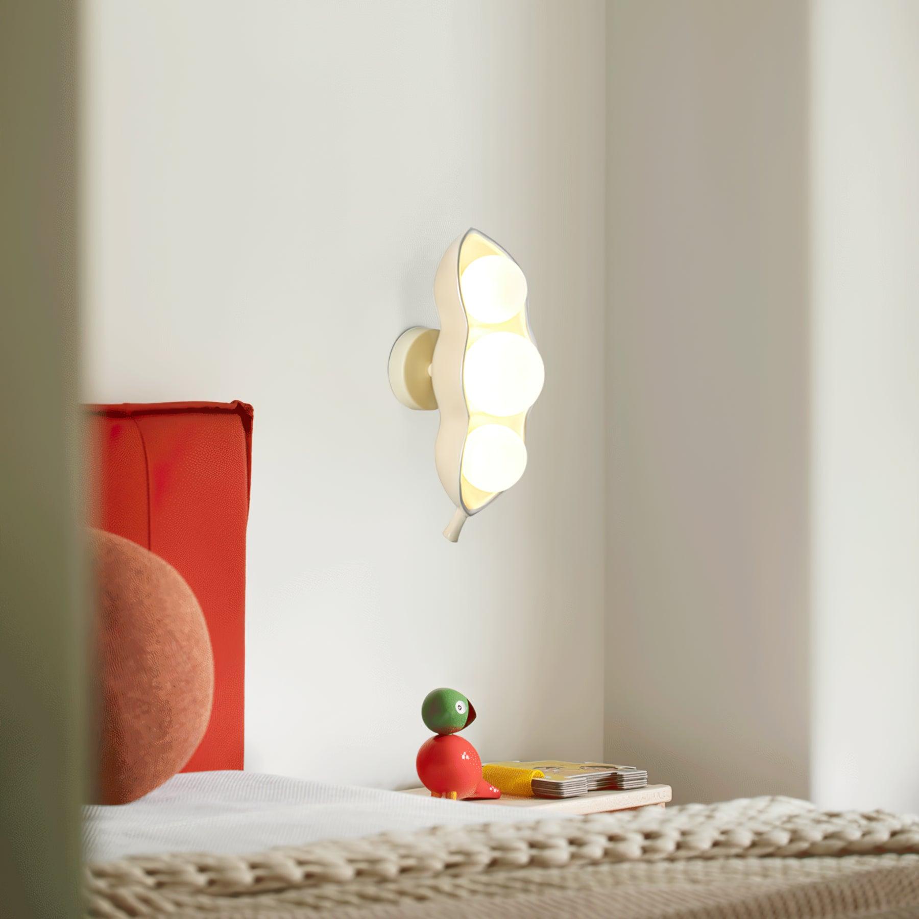 Modern Pea Shaped Glass and Brass Wall Sconce Lighting for Contemporary Interiors