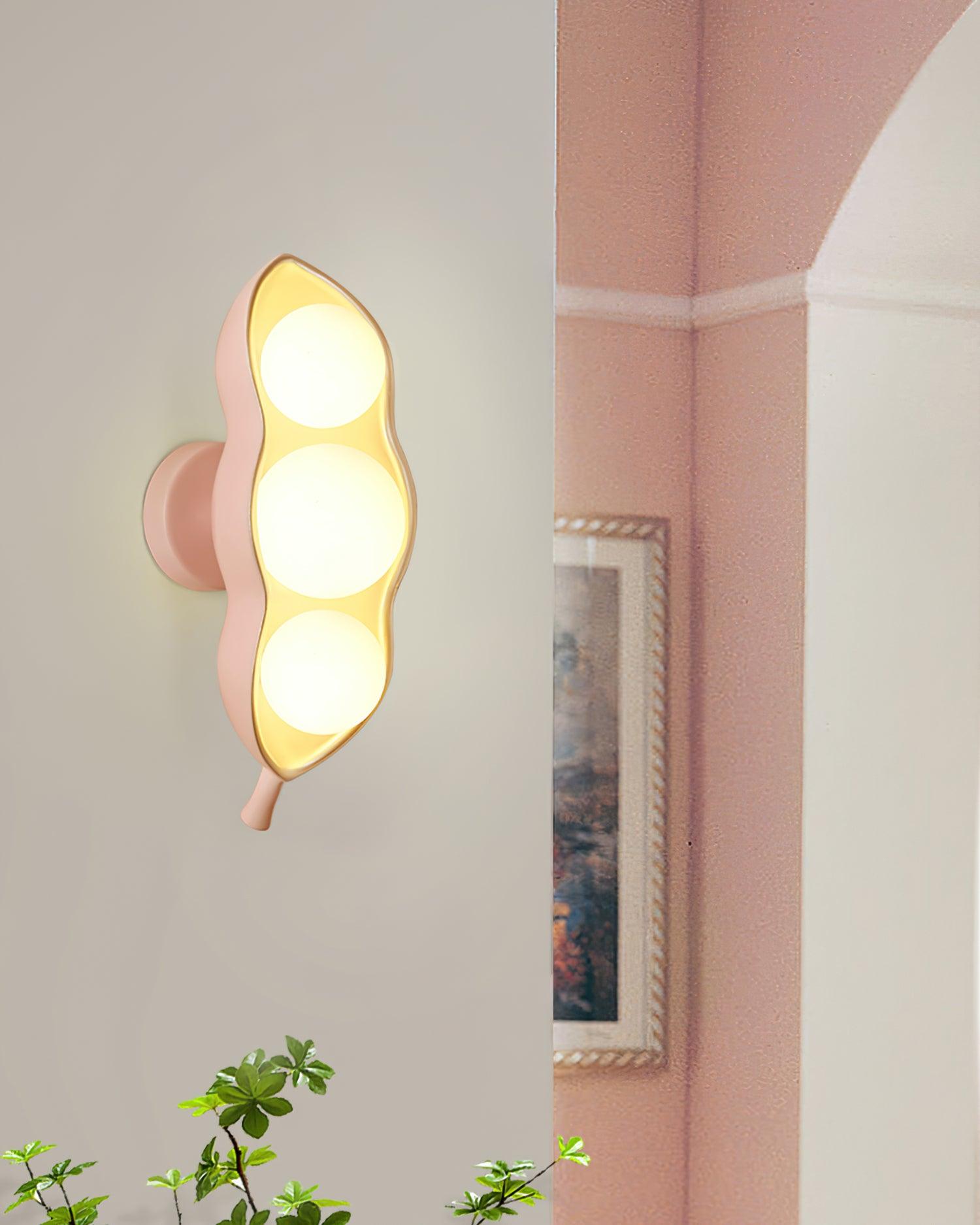 Modern Pea Shaped Glass and Brass Wall Sconce Lighting for Contemporary Interiors