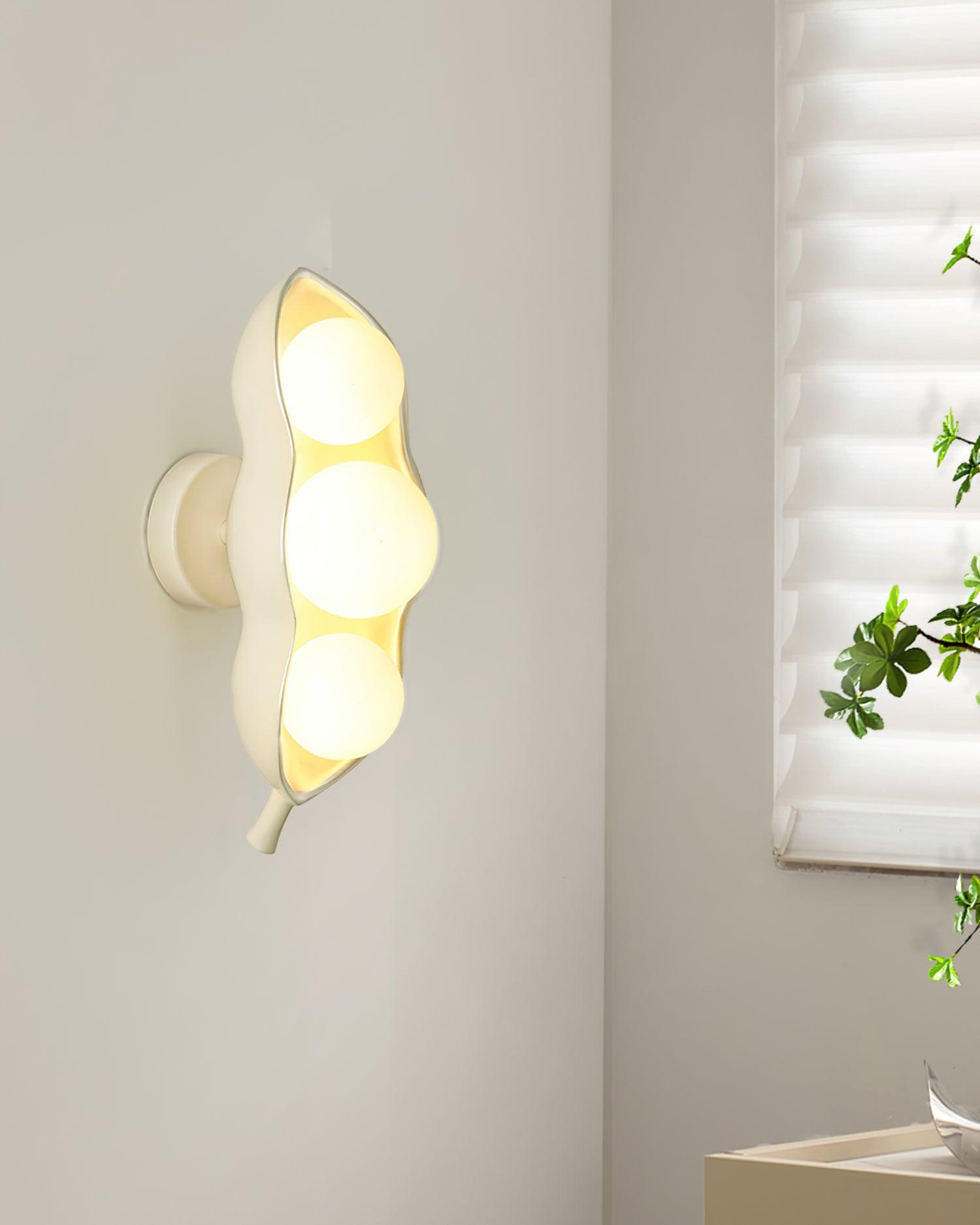 Modern Pea Shaped Glass and Brass Wall Sconce Lighting for Contemporary Interiors