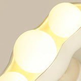 Modern Pea Shaped Glass and Brass Wall Sconce Lighting for Contemporary Interiors