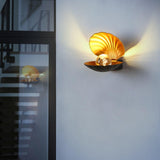 Modern Pearl Clam LED Wall Sconce Set of 2 Indoor Shell Decorative Lighting