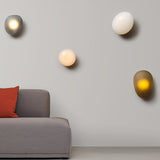 Modern Pebble Shaped Bubble Glass Wall Sconce Organic Stone Inspired LED Lamp