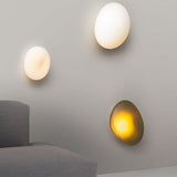 Modern Pebble Shaped Bubble Glass Wall Sconce Organic Stone Inspired LED Lamp