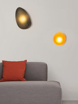 Modern Pebble Shaped Bubble Glass Wall Sconce Organic Stone Inspired LED Lamp