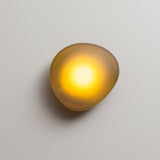 Modern Pebble Shaped Bubble Glass Wall Sconce Organic Stone Inspired LED Lamp