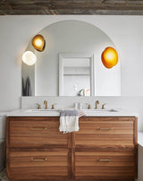 Modern Pebble Shaped Bubble Glass Wall Sconce Organic Stone Inspired LED Lamp