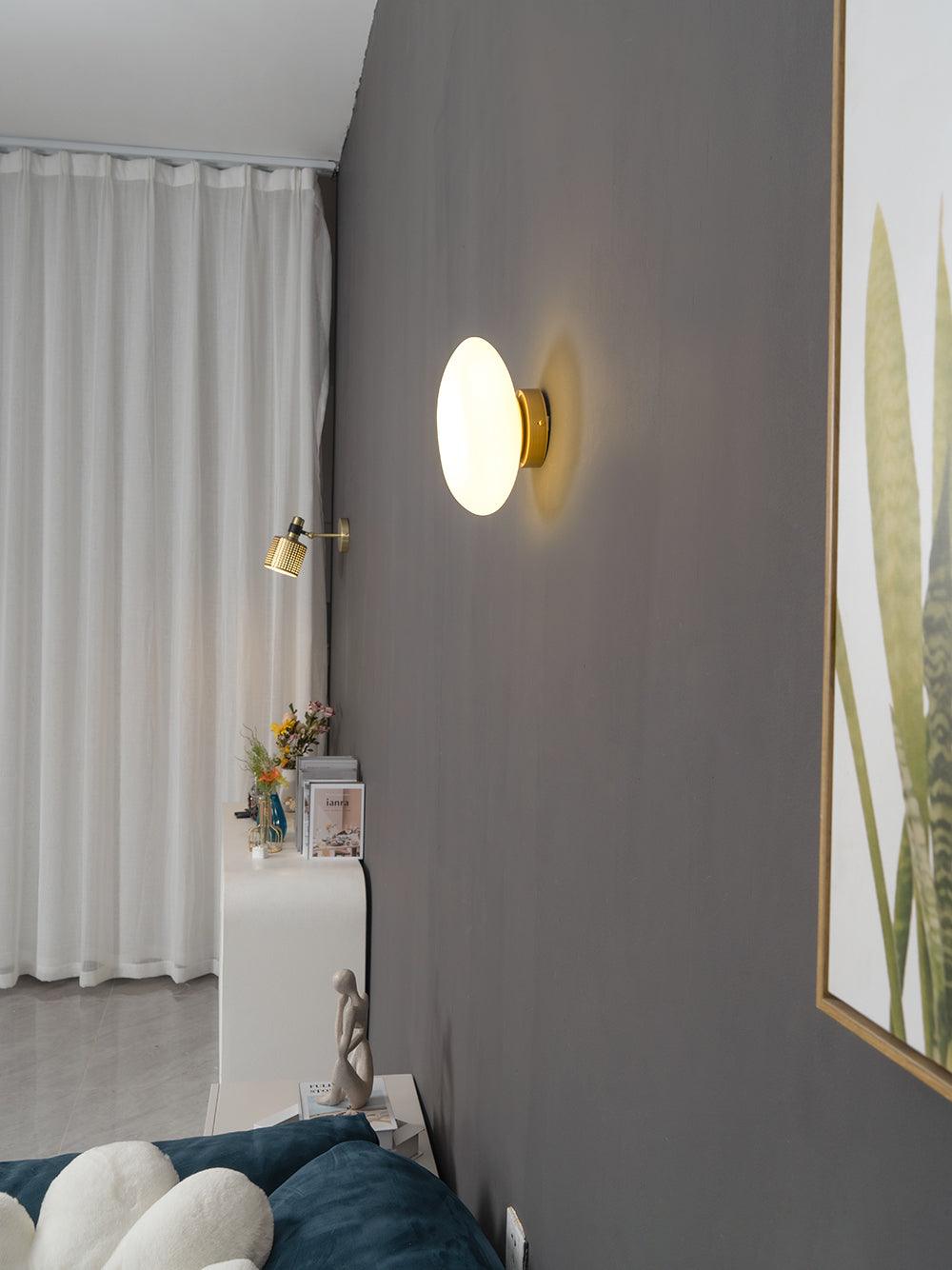 Modern Pebble Shaped Bubble Glass Wall Sconce Organic Stone Inspired LED Lamp
