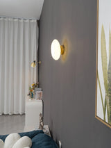 Modern Pebble Shaped Bubble Glass Wall Sconce Organic Stone Inspired LED Lamp