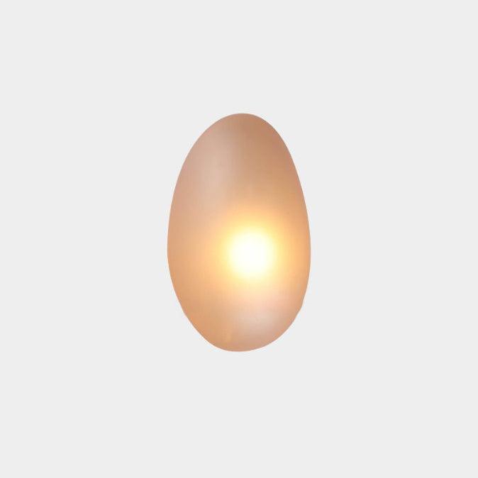 Modern Pebble Shaped Bubble Glass Wall Sconce Organic Stone Inspired LED Lamp