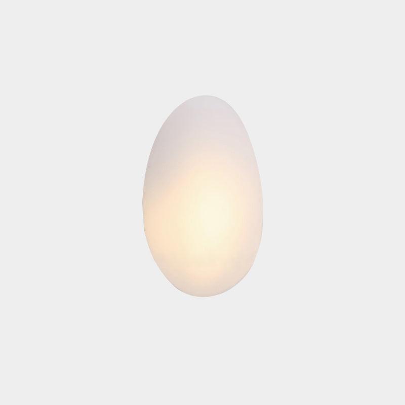 Modern Pebble Shaped Bubble Glass Wall Sconce Organic Stone Inspired LED Lamp
