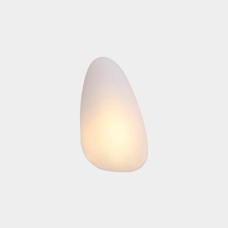 Modern Pebble Shaped Bubble Glass Wall Sconce Organic Stone Inspired LED Lamp
