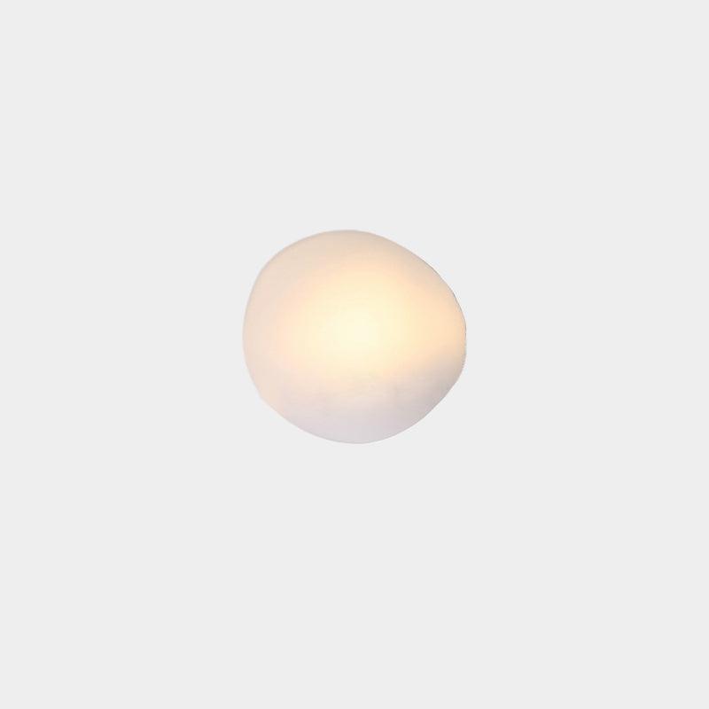 Modern Pebble Shaped Bubble Glass Wall Sconce Organic Stone Inspired LED Lamp