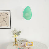 Modern Pebble Shaped Bubble Glass Wall Sconce Organic Stone Inspired LED Lamp