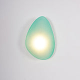 Modern Pebble Shaped Bubble Glass Wall Sconce Organic Stone Inspired LED Lamp