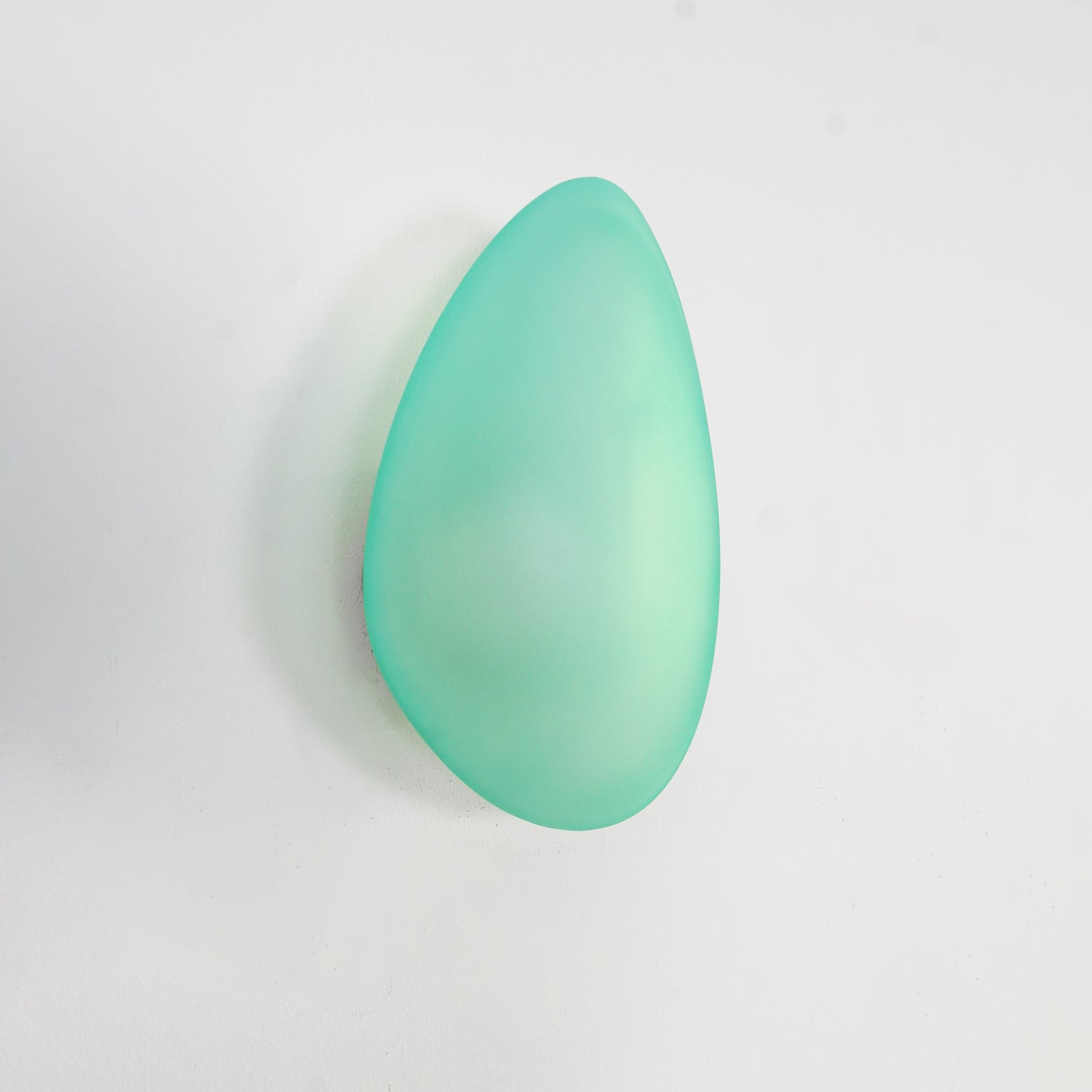 Modern Pebble Shaped Bubble Glass Wall Sconce Organic Stone Inspired LED Lamp