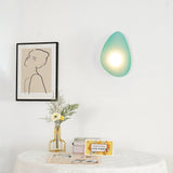 Modern Pebble Shaped Bubble Glass Wall Sconce Organic Stone Inspired LED Lamp